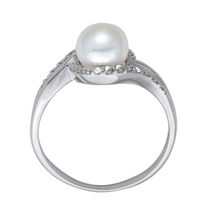 Pearl Gemstone Fashion Ring · 0.03 ct tw