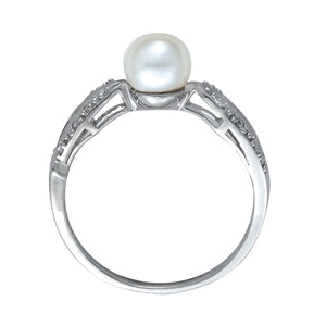 Pearl Gemstone Fashion Ring · 0.03 ct tw