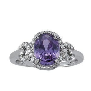 Oval Gemstone Fashion Ring · 0.18 ct tw