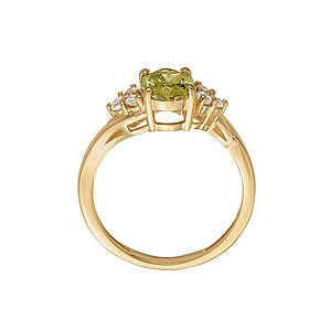 Oval Gemstone Fashion Ring · 0.18 ct tw