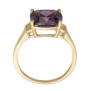 Cushion Princess Gemstone Fashion Ring · 0.01 ct tw