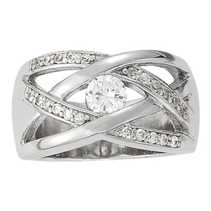 Round Diamond Right Hand Fashion Ring · 0.72 ct tw