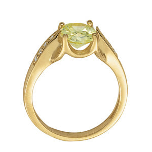 Oval Gemstone Fashion Ring · 0.04 ct tw