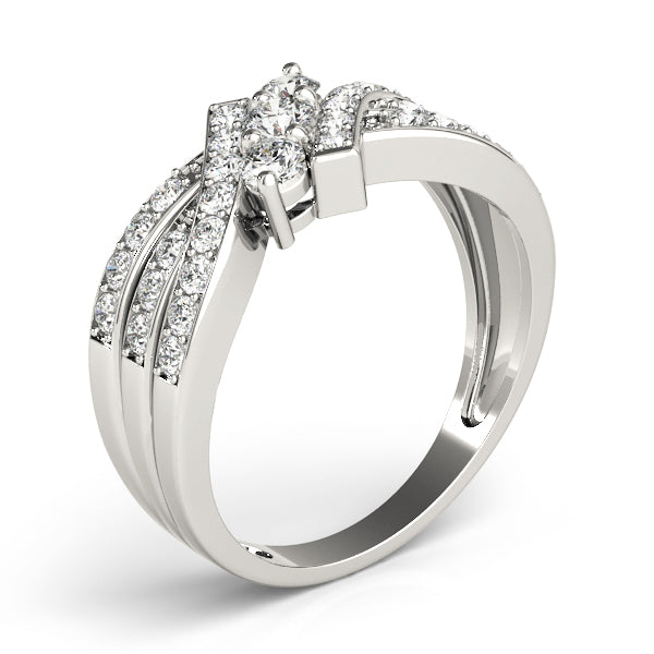 Round Three-Stone Diamond Engagement Ring · 0.50 ct tw
