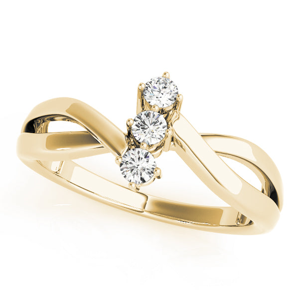 Round Three-Stone Diamond Engagement Ring · 0.09 ct tw