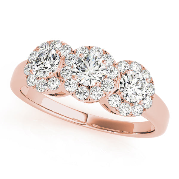 Round Three-Stone Diamond Engagement Ring · 1.01 ct tw