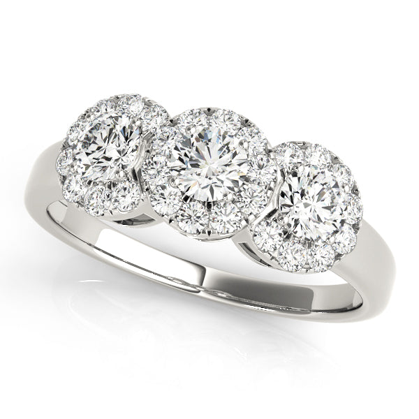 Round Three-Stone Diamond Engagement Ring · 1.01 ct tw