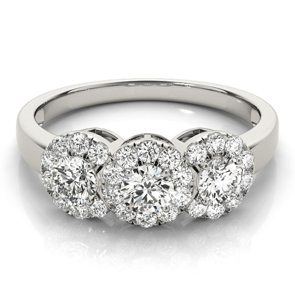 Round Three-Stone Diamond Engagement Ring · 1.01 ct tw