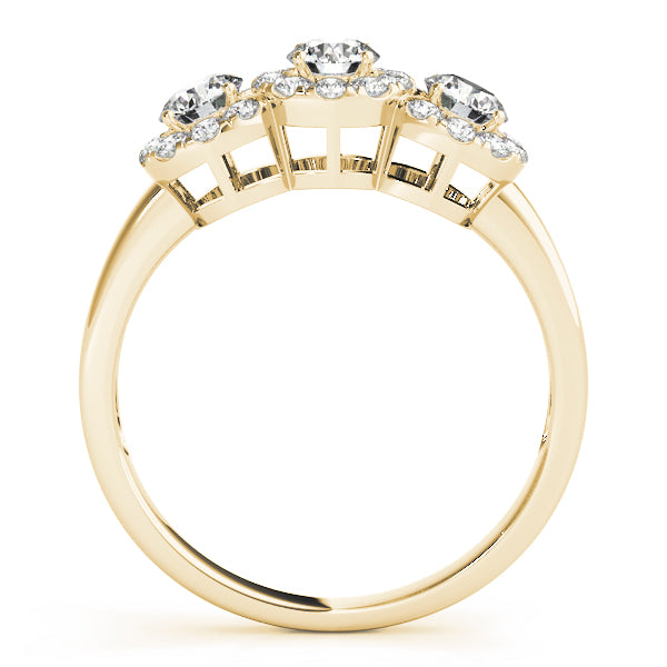 Round Three-Stone Diamond Engagement Ring · 1.01 ct tw