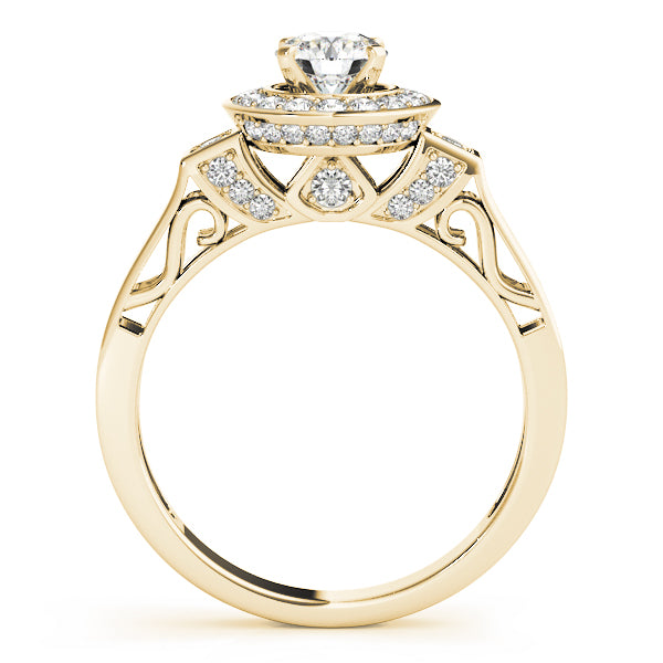 Round Halo Diamond Engagement Ring · 0.37 ct tw