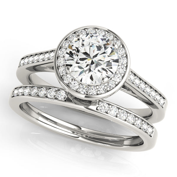 Round Halo Diamond Engagement Ring · 1.83 ct tw