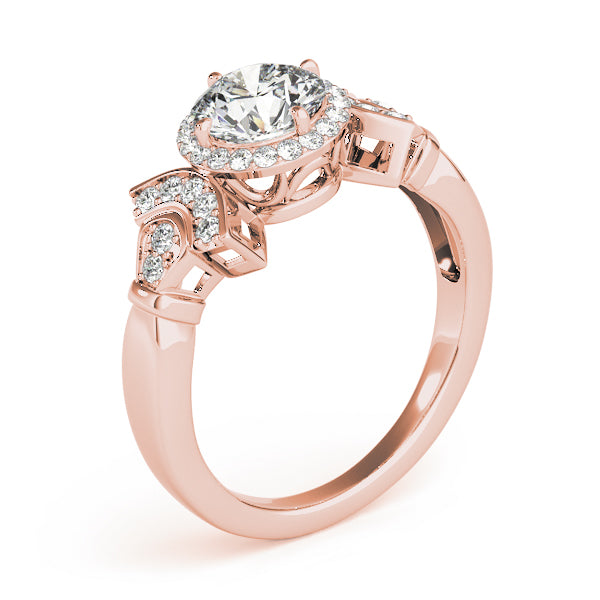 Round Halo Diamond Engagement Ring · 1.49 ct tw