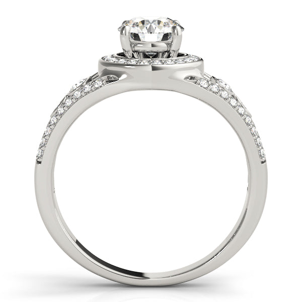 Round Halo Diamond Engagement Ring · 1.09 ct tw
