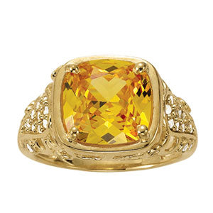 Cushion Princess Gemstone Fashion Ring · 0.20 ct tw