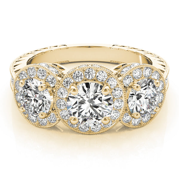Round Three-Stone Diamond Engagement Ring · 2.28 ct tw