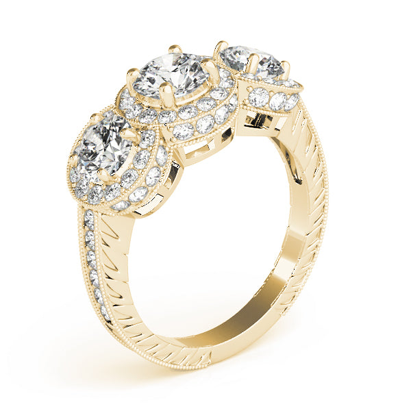 Round Three-Stone Diamond Engagement Ring · 2.28 ct tw