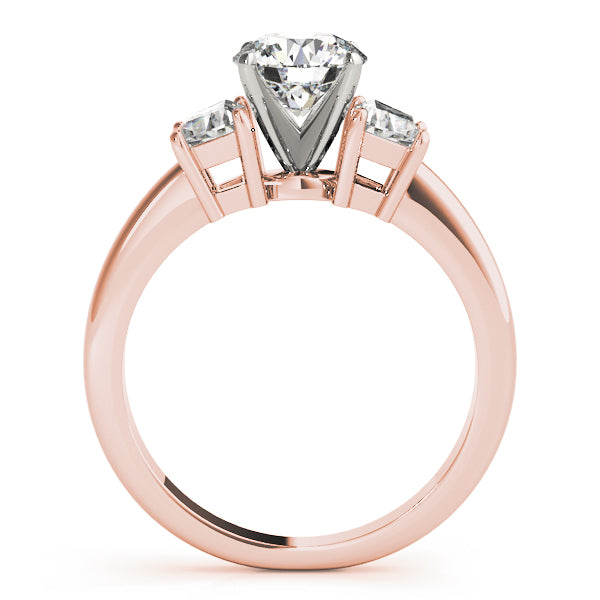 Three-Stone Traps & Halfmoons Diamond Engagement Ring · 0.70 ct tw