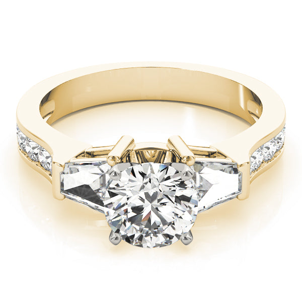 Baguette Fancy Shape Diamond Engagement Ring · 0.91 ct tw