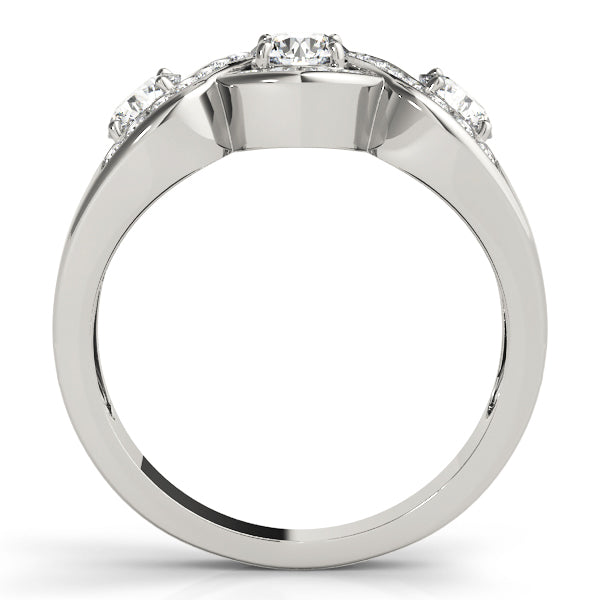 Round Three-Stone Diamond Engagement Ring · 0.99 ct tw