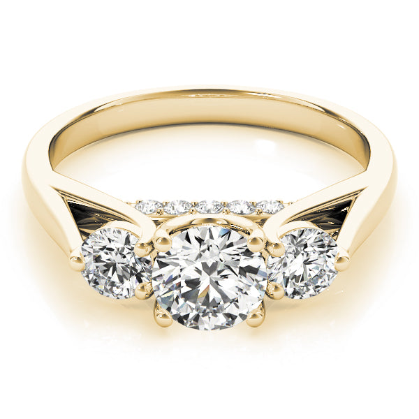Round Three-Stone Diamond Engagement Ring · 1.15 ct tw