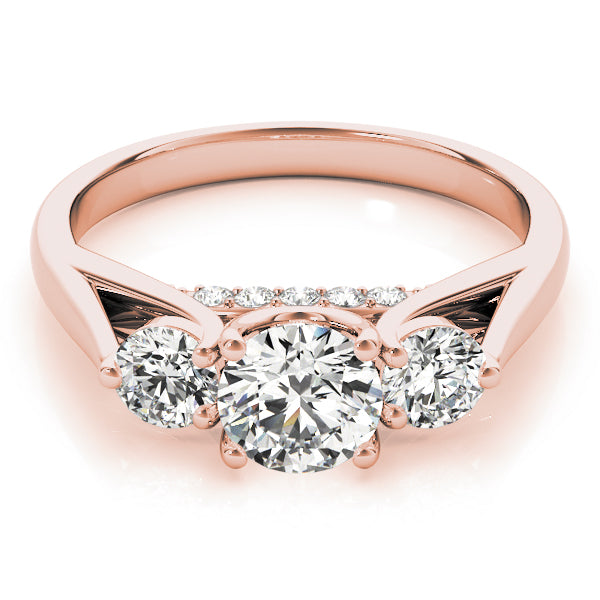 Round Three-Stone Diamond Engagement Ring · 1.15 ct tw