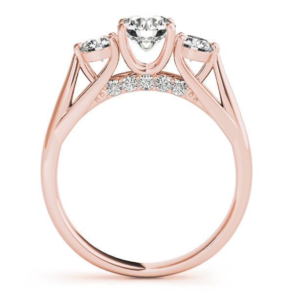 Round Three-Stone Diamond Engagement Ring · 1.15 ct tw