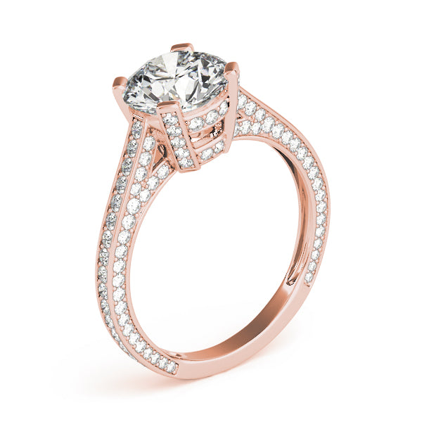 Round Antique Diamond Engagement Ring · 2.77 ct tw