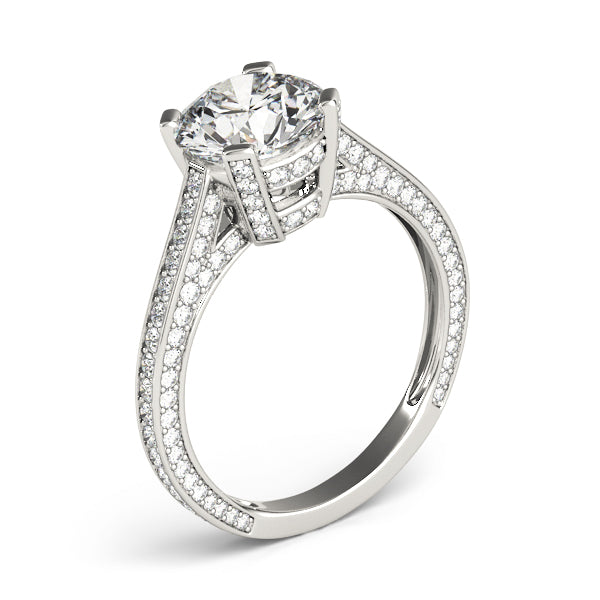 Round Antique Diamond Engagement Ring · 2.77 ct tw