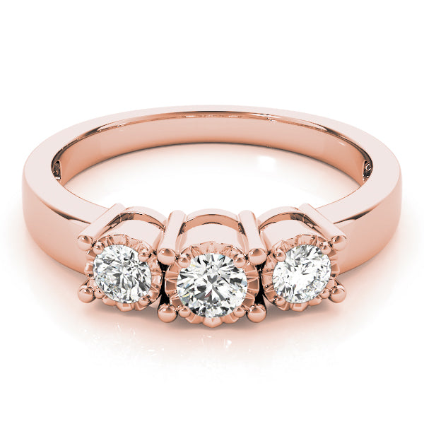Round Three-Stone Diamond Engagement Ring · 0.36 ct tw