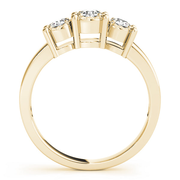 Round Three-Stone Diamond Engagement Ring · 0.24 ct tw