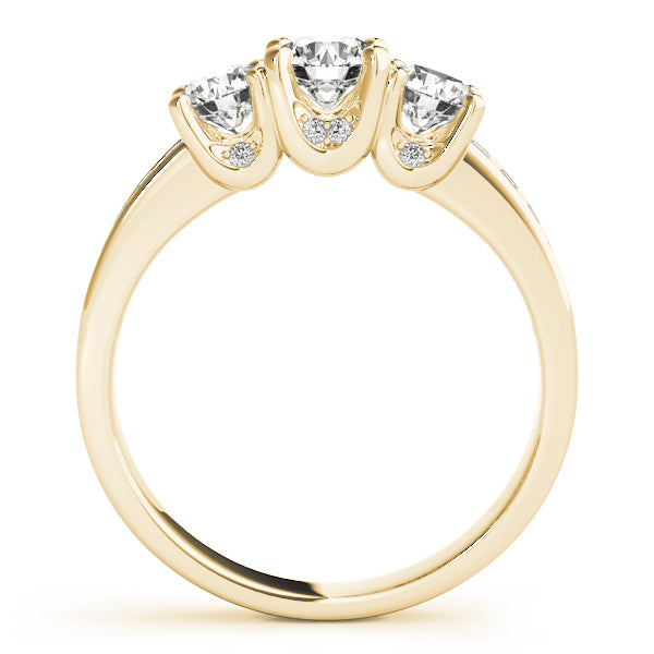 Round Three-Stone Diamond Engagement Ring · 0.49 ct tw