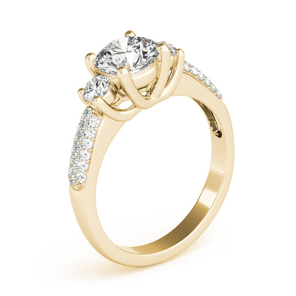 Round Three-Stone Diamond Engagement Ring · 1.18 ct tw