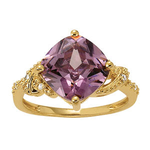 Cushion Princess Gemstone Fashion Ring · 0.03 ct tw