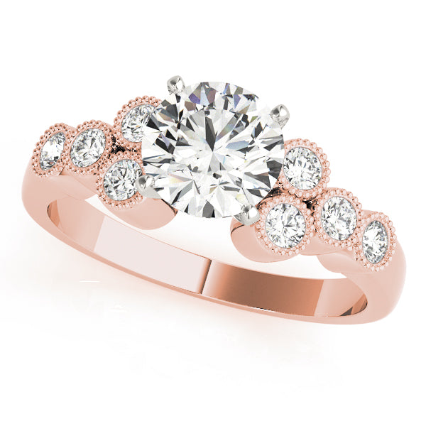 Cluster Sides Diamond Engagement Ring · 0.32 ct tw