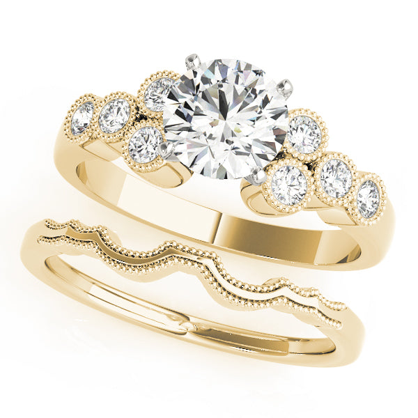 Cluster Sides Diamond Engagement Ring · 0.32 ct tw