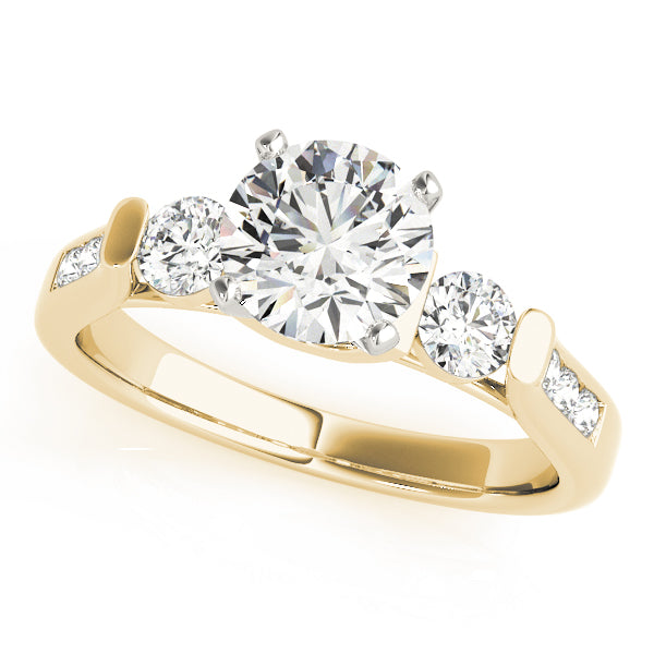 Round Three-Stone Diamond Engagement Ring · 0.42 ct tw