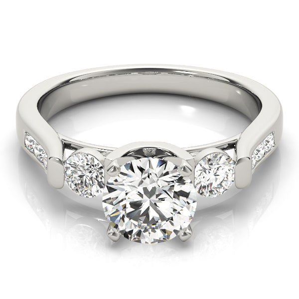 Round Three-Stone Diamond Engagement Ring · 0.42 ct tw