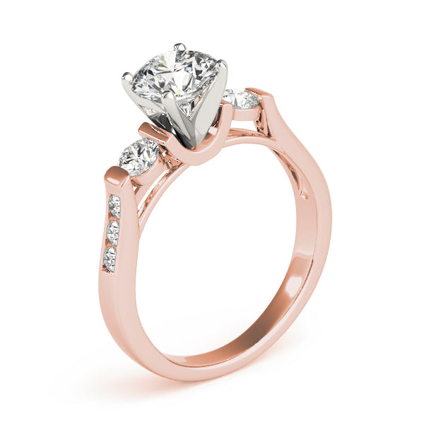 Round Three-Stone Diamond Engagement Ring · 0.42 ct tw