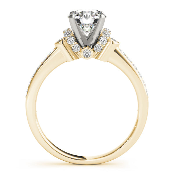Cluster Sides Diamond Engagement Ring · 0.34 ct tw