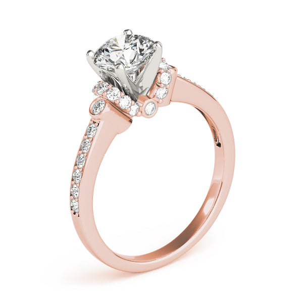 Cluster Sides Diamond Engagement Ring · 0.34 ct tw