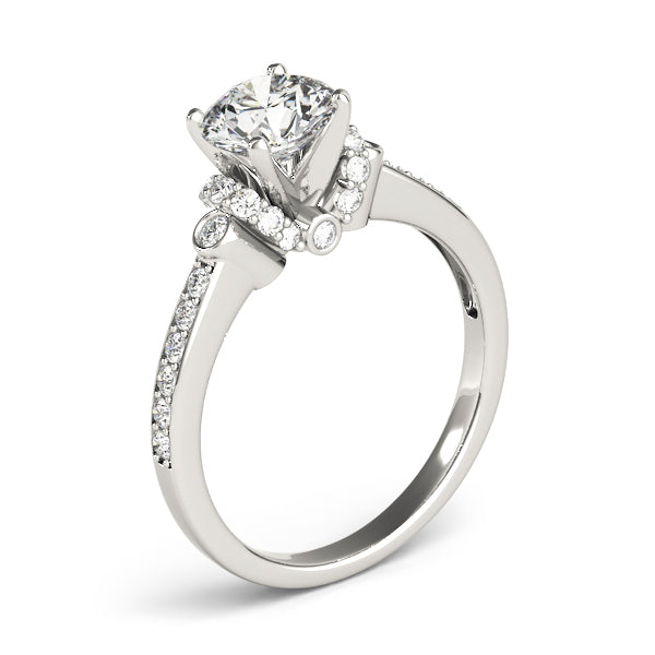 Cluster Sides Diamond Engagement Ring · 0.34 ct tw