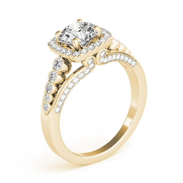Round Halo Diamond Engagement Ring · 0.62 ct tw