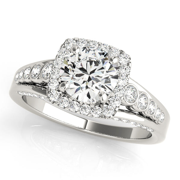 Round Halo Diamond Engagement Ring · 0.62 ct tw