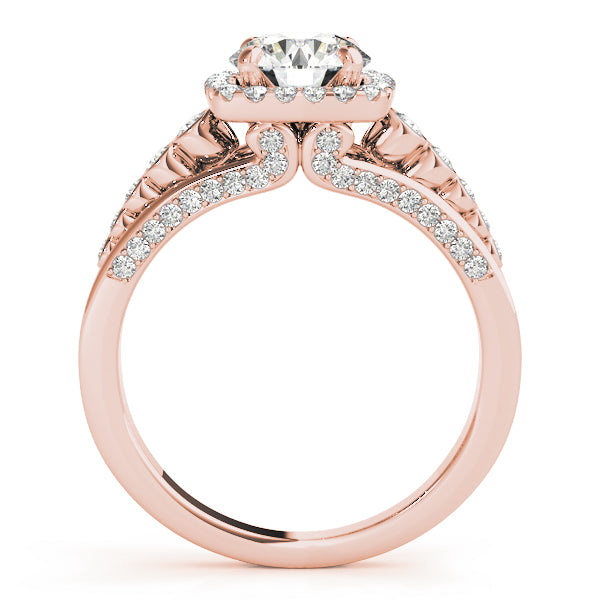 Round Halo Diamond Engagement Ring · 0.62 ct tw