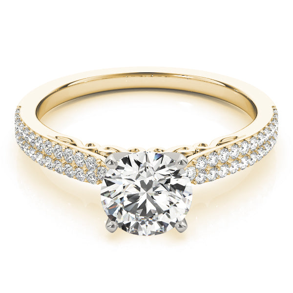 Pave Diamond Engagement Ring · 0.24 ct tw