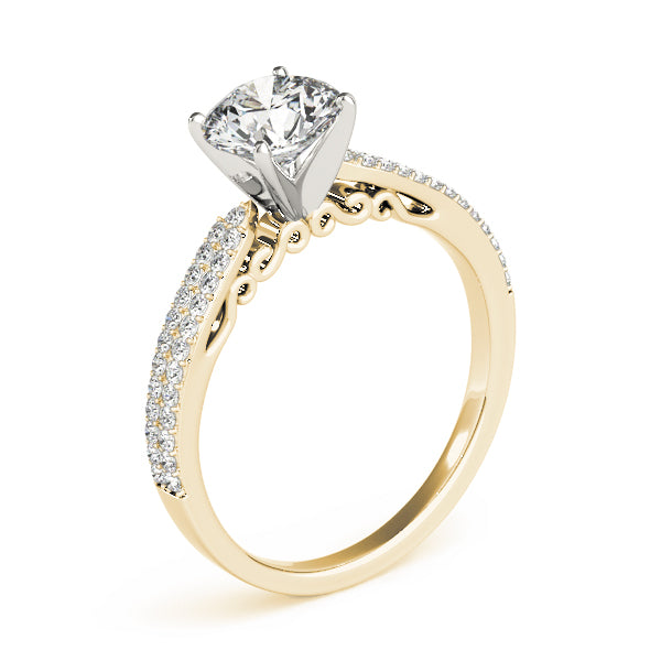 Pave Diamond Engagement Ring · 0.24 ct tw