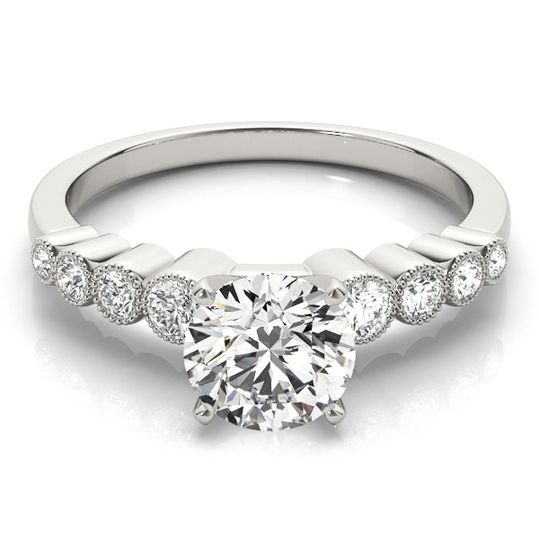 Single Row Bezel Set Diamond Engagement Ring · 0.28 ct tw