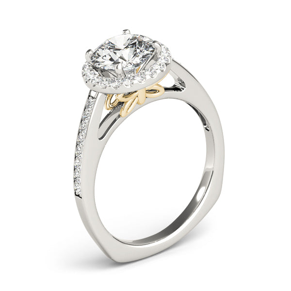 Round Halo Diamond Engagement Ring · 0.28 ct tw