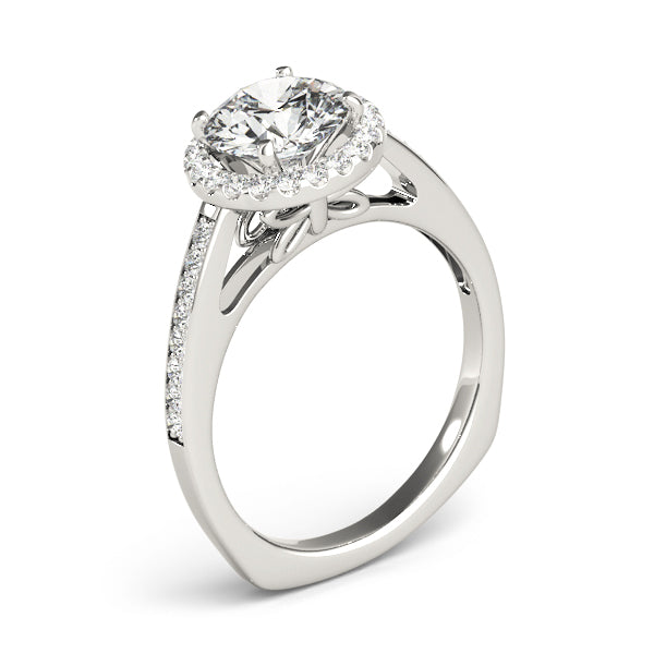 Round Halo Diamond Engagement Ring · 0.28 ct tw