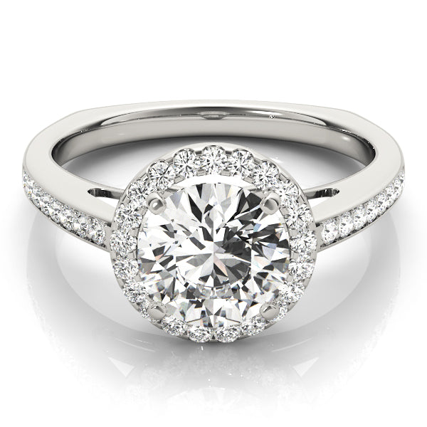 Round Halo Diamond Engagement Ring · 0.28 ct tw